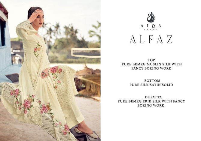 Aiqa Alfaz Casual Wear Wholesale Printed Salwar Suits Catalog